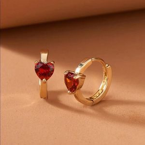 Heather Heart Mini Hoop Earrings